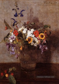 Diverses Fleurs Henri Fantin Latour Peinture à l'huile
